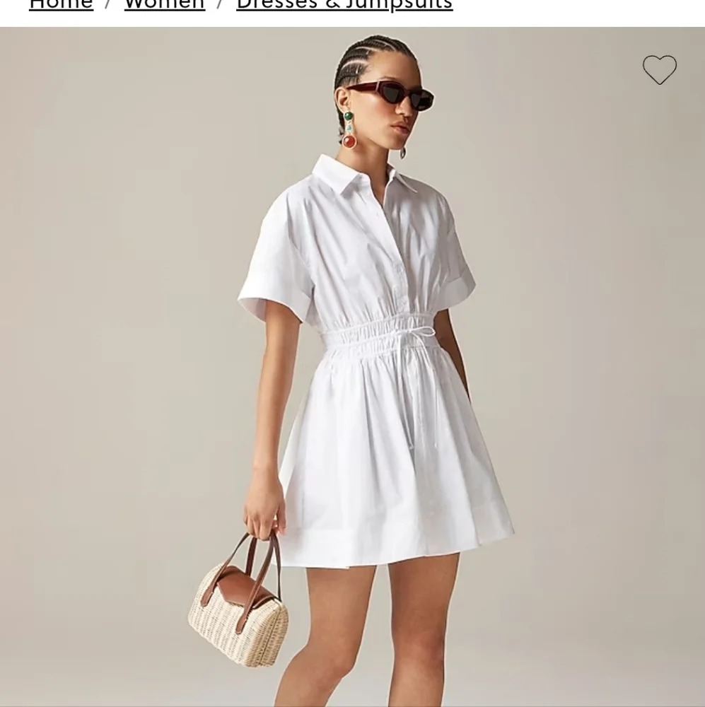 J.Crew Tall Elena mini shirtdress in cotton poplin 10 - Picture 1 of 1